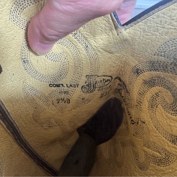 Justin Boots Men’s Leather Western Size 9.5 D Style 2253 Brown Cowboy Round Toe - Picture 9 of 11